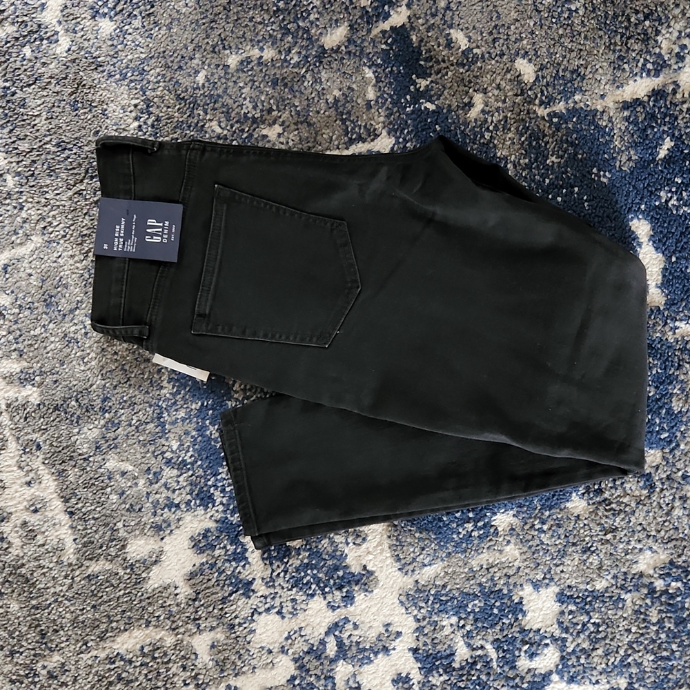 NWT GAP High rise true skinny black jeans